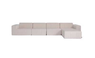 blinde design connect-modular 5 sofa with chaise in canvas