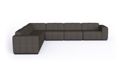 blinde design connect modular 6 l sectional sofa in flanelle