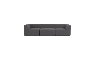 blinde design relax modular 3 sofa in flanelle front view