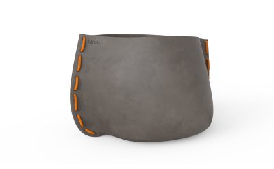 Blinde Design Stitch 125 Planter in Natural with Orange Rope